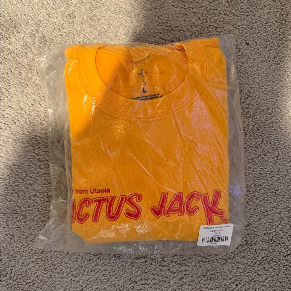 Cactus Jack by Travis Scott Vibrant Yellow Crewneck